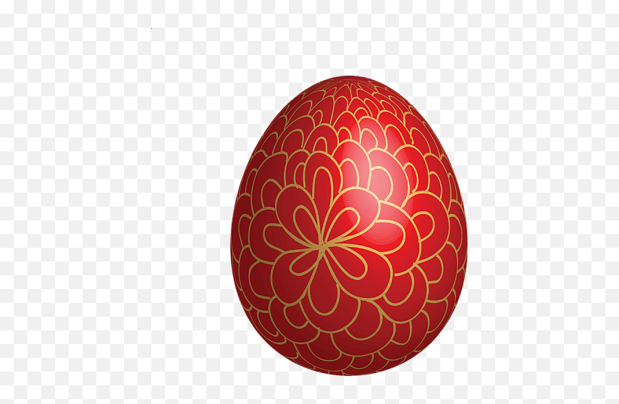 Red Gold Easter Egg Transparent Png - Red Easter Egg Png,Easter Eggs Transparent Background