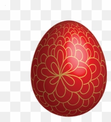 Red Gold Easter Egg Transparent Png - Red Easter Egg Png,Easter Eggs Transparent Background