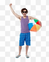 Men With Beach Ball Png Image - Summer Man