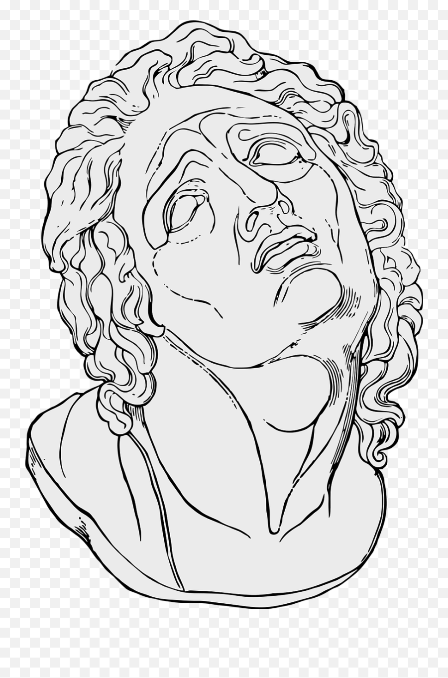 Greek Sculpture Face Png Image With No - Ancient Greek Statue Drawing,Greek Png