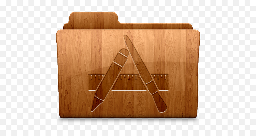Glossy Applications Icon - Desktop Wood Folder Png,Glossy Png