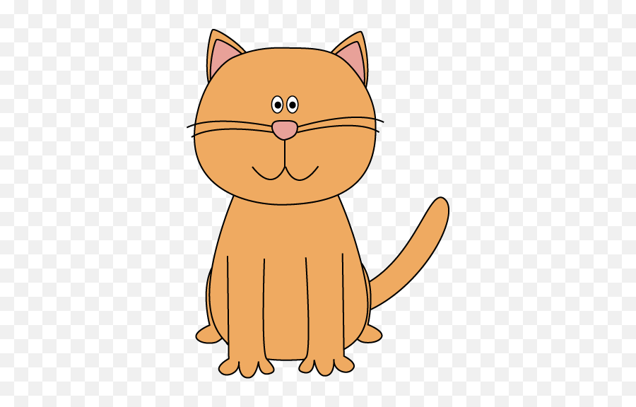 Clipart Cat Transparent - Orange Cat Clip Art Png,Cat Clipart Transparent