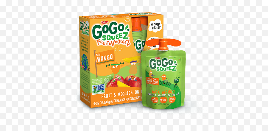 Gogo Squeez Max Mango Fruit U0026 Veggiez - Fruit U0026 Vegetable Gogo Squeez Apple Banana Png,Mango Transparent