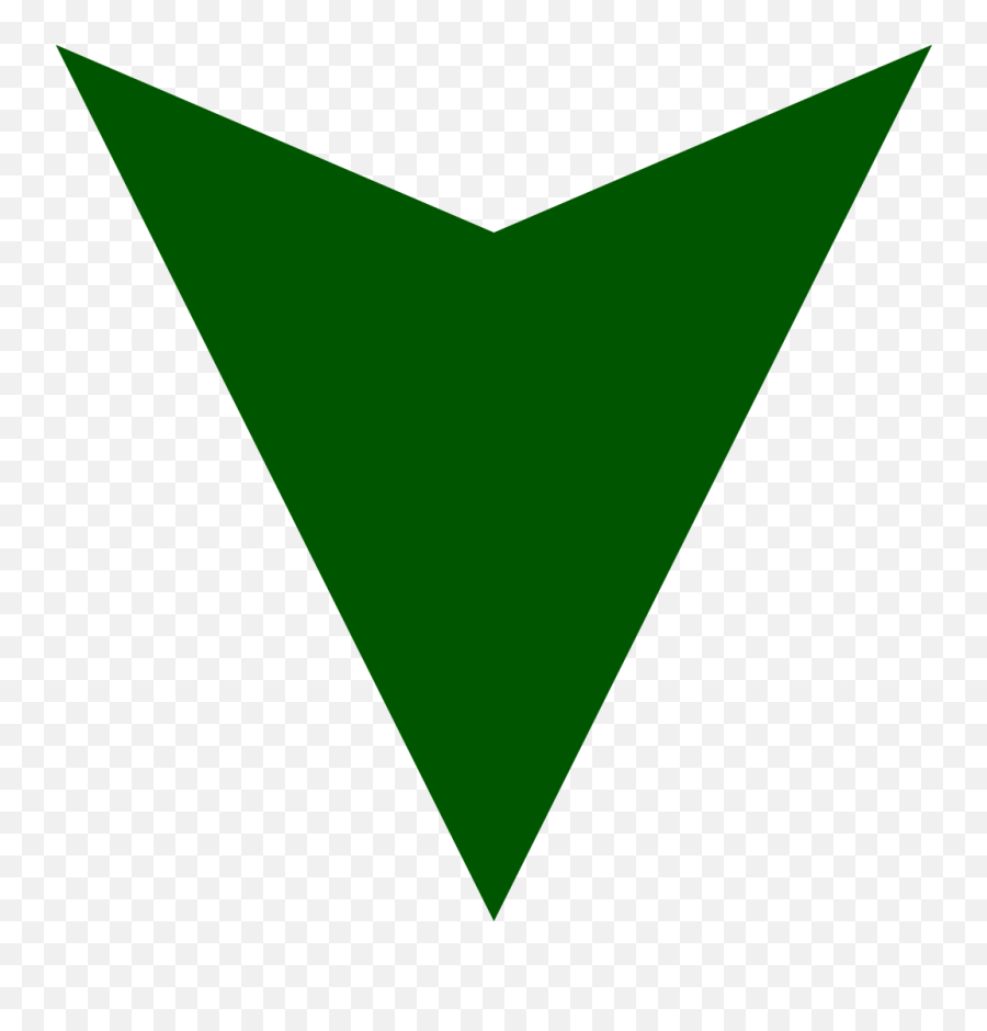 Dark Green Down Arrow - Down Arrow Green Icon Png,Green Triangle Png