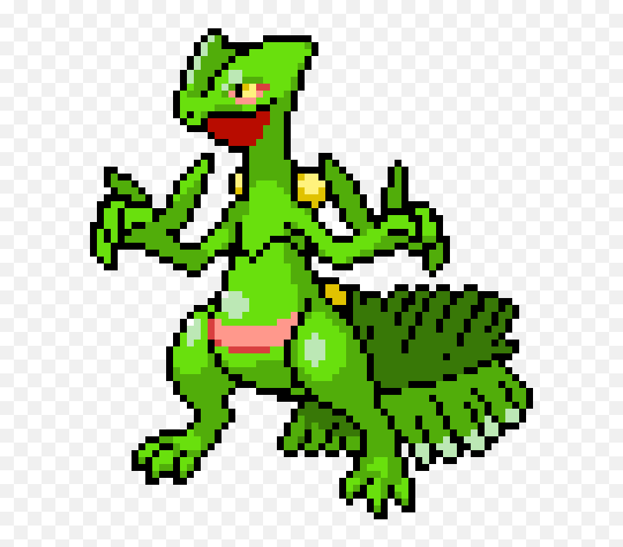 Sceptile - Pixel Art Pokemon Sceptile Png,Sceptile Png