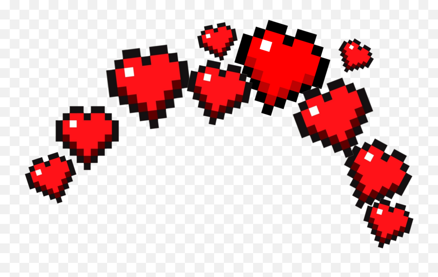 Heartcrown Heart Minecraft Sticker - Minecraft Heart Crown Png,Minecraft Heart Transparent