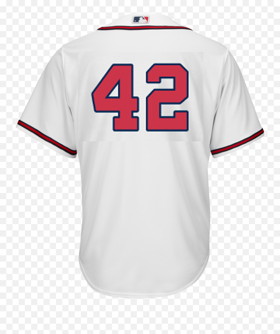 Jackie Robinson Day 42 Jersey - Atlanta Braves Replica Adult Home Jersey Short Sleeve Png,Atlanta Braves Png