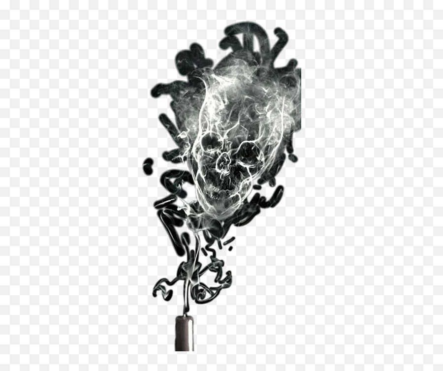 Dark Smoke Skull Effect Black Transparent Head - Illustration Png,Dark Smoke Png