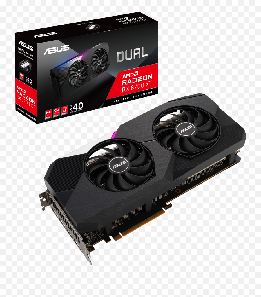 Asus Dual Radeon Rx 6700 Xt 12gb Gddr6 Graphics Card - Asus Amd Dual Rx 6700 Xt 12gb Oc Edition Gddr6 Rx6700xt Png,My Icon In The Vitals Is Not Showing Lord Of The Rings Online