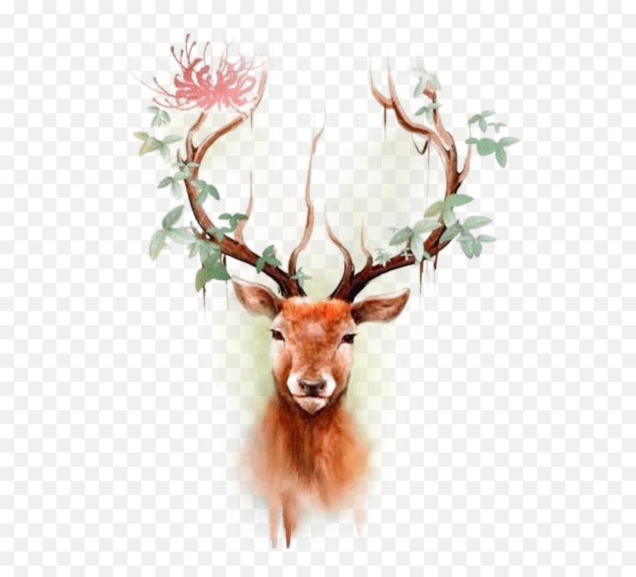Download Elk Moose Tattoo Color Deer - Moose Tattoo Png,Reindeer Clipart Png