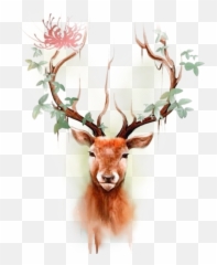 Download Elk Moose Tattoo Color Deer - Moose Tattoo Png,Reindeer Clipart Png