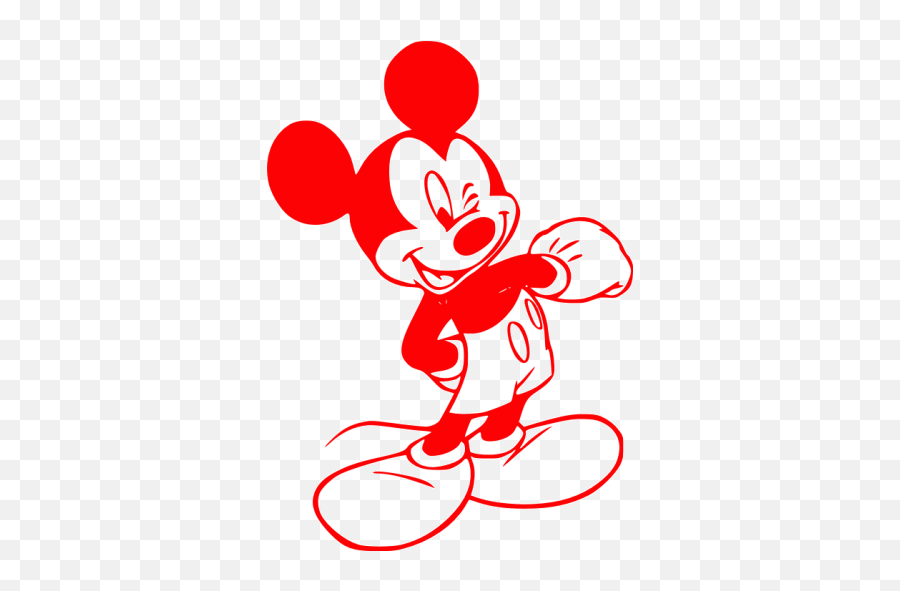 Red Mickey Mouse 2 Icon - Free Red Mickey Mouse Icons Head Mickey Mouse Png,Step 2 Icon