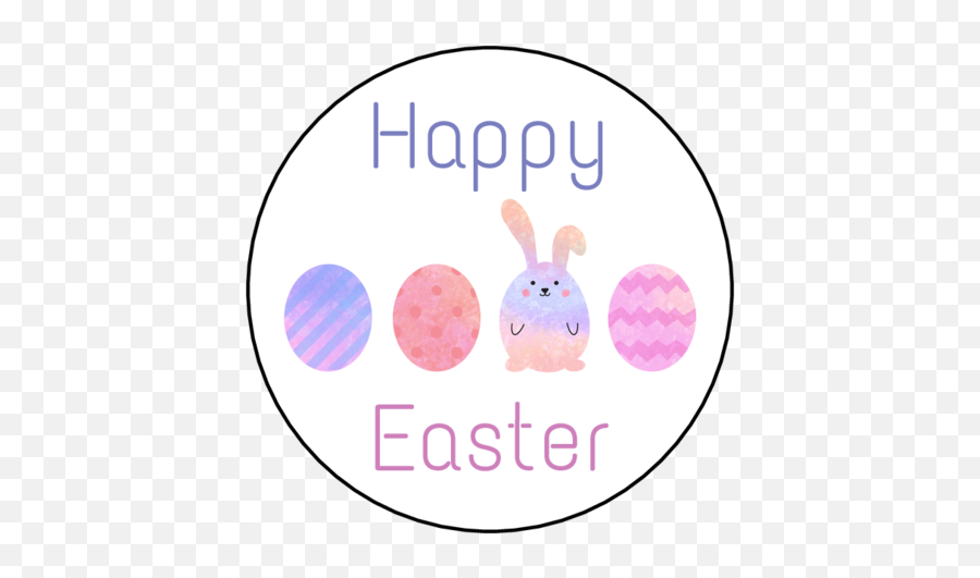 Happy Easter Eggs Circle Label Templates - Onlinelabelscom Circle Png,Easter Eggs Transparent