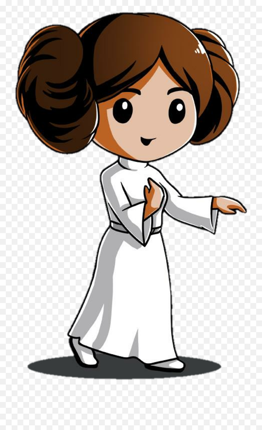 Star Wars Kawaii Leia Clipart - Princess Leia Cartoon Png,Leia Png
