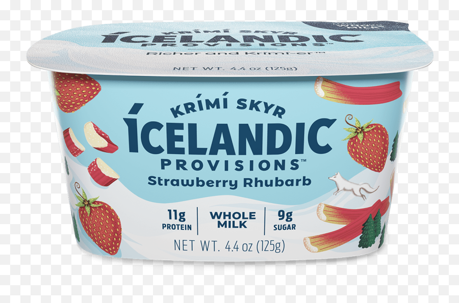 Strawberry Rhubarb Krímí Skyr Icelandic Provisions - Strawberry Png,Transparent Strawberry