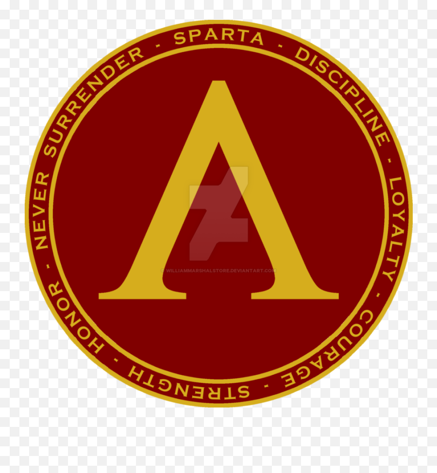 Download Sparta Shield Maroon And Gold Seal By - Alexander The Great Png,Gold Seal Png