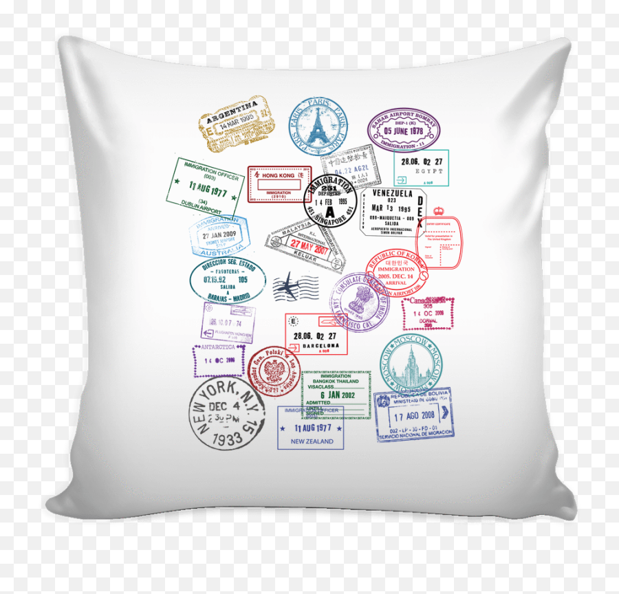 Passport Stamp - Pillow Cover 16 Quotes On Pillow And Love Png,Passport Stamp Png