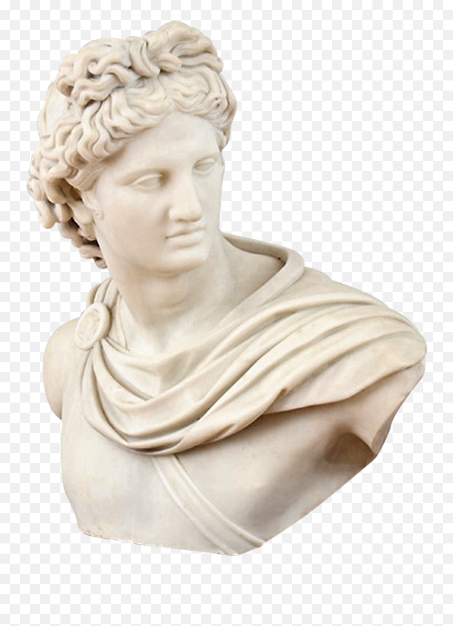 Download 19th Century Italian Large Marble Bust Of Apollo - Statue Png,Marble Png