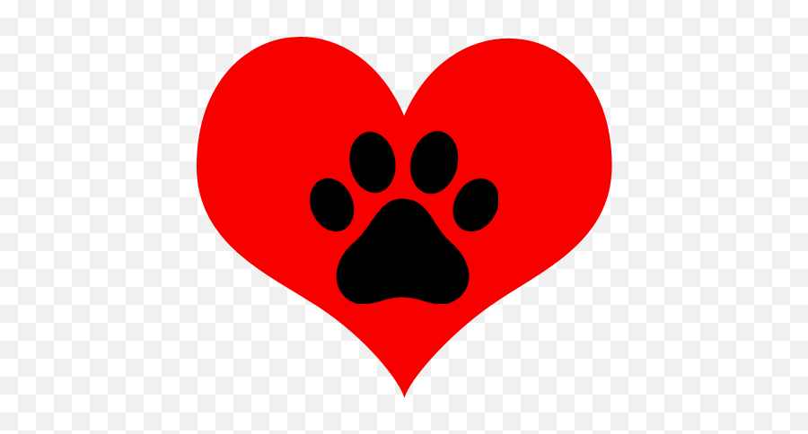 Paw Print Clipart Png - Transparent Dog Paw Print Heart,Paw Prints Png