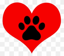 Paw Print Clipart Png - Transparent Dog Heart