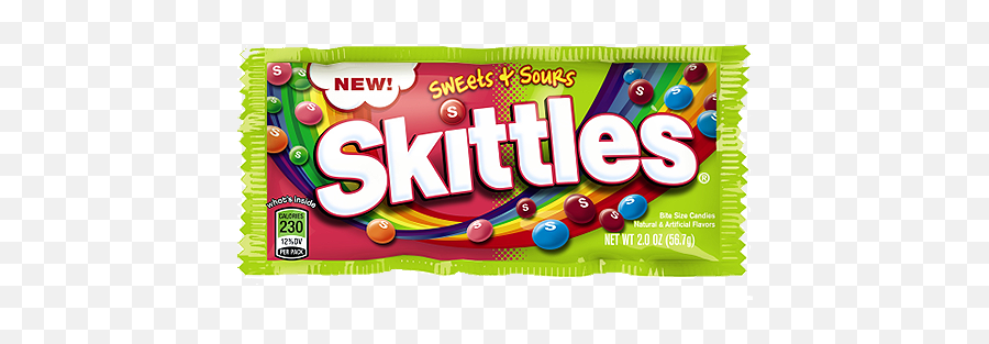 Png Free Skittles Bag - Skittles Sweet Sours 2 Oz,Skittle Png