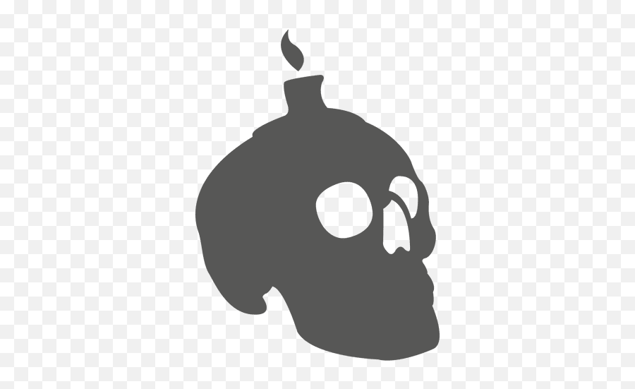 Creepy Skull With Candle - Transparent Png U0026 Svg Vector File Skull Candle Silhouette,Creepy Transparent