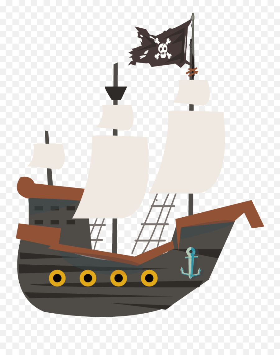 Cartoon Pirate Ship Png Download - Pirate Ship Vector Png,Ship Transparent  - free transparent png images 