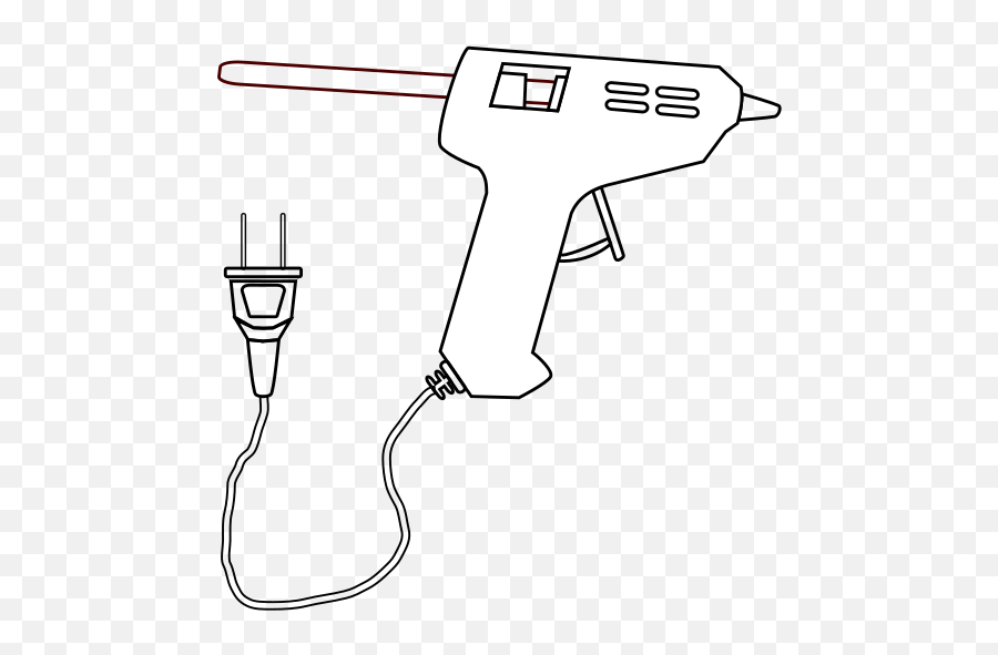 Glue Clipart Gun - Hot Glue Gun Drawing Png,Gun Emoji Transparent