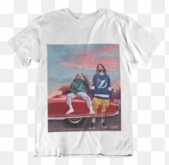 Unisex Tee Leader Of The New School Feat J Cole U0026 Kendrick Lamar By Cesar - Vintage Car Png,J Cole Png