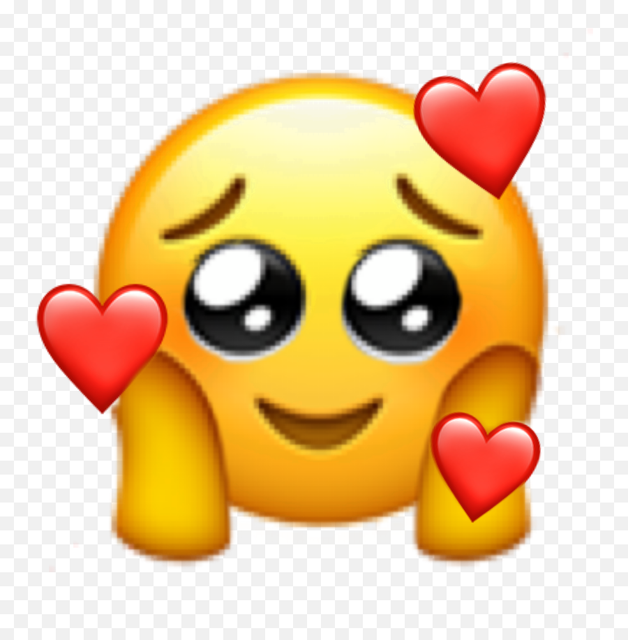 Emoji Loved Blush Aww Sticker - Love Emoji Png,Blush Emoji Png