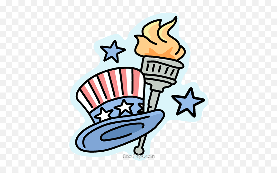 Download Uncle Samu0027s Hat And Torch Royalty Free Vector Clip - America The Beautiful Clipart Png,Uncle Sam Hat Png