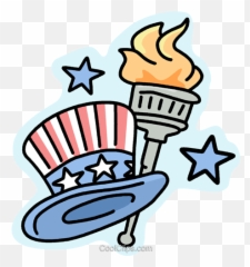 Download Uncle Samu0027s Hat And Torch Royalty Free Vector Clip - America The Beautiful Clipart Png,Uncle Sam Hat Png