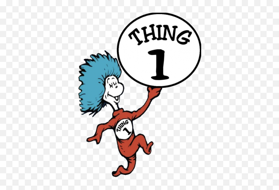 Thing 1 And 2 Dr Seuss Png Image - Thing 3 Dr Seuss,Thing 1 Logo