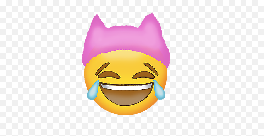 Krista Suhu2019s Pink Hat Emojis Iphone - Krista Suh Emoji Png,Laugh Cry Emoji Png