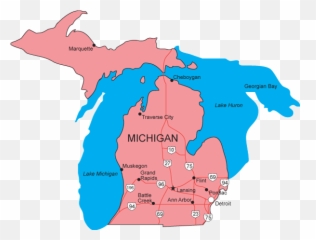 Picture Of State Michigan - Simple Michigan State Map Png,Michigan Outline Transparent