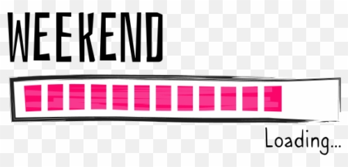 Loading The Weekend Icon Sticker - Horizontal png