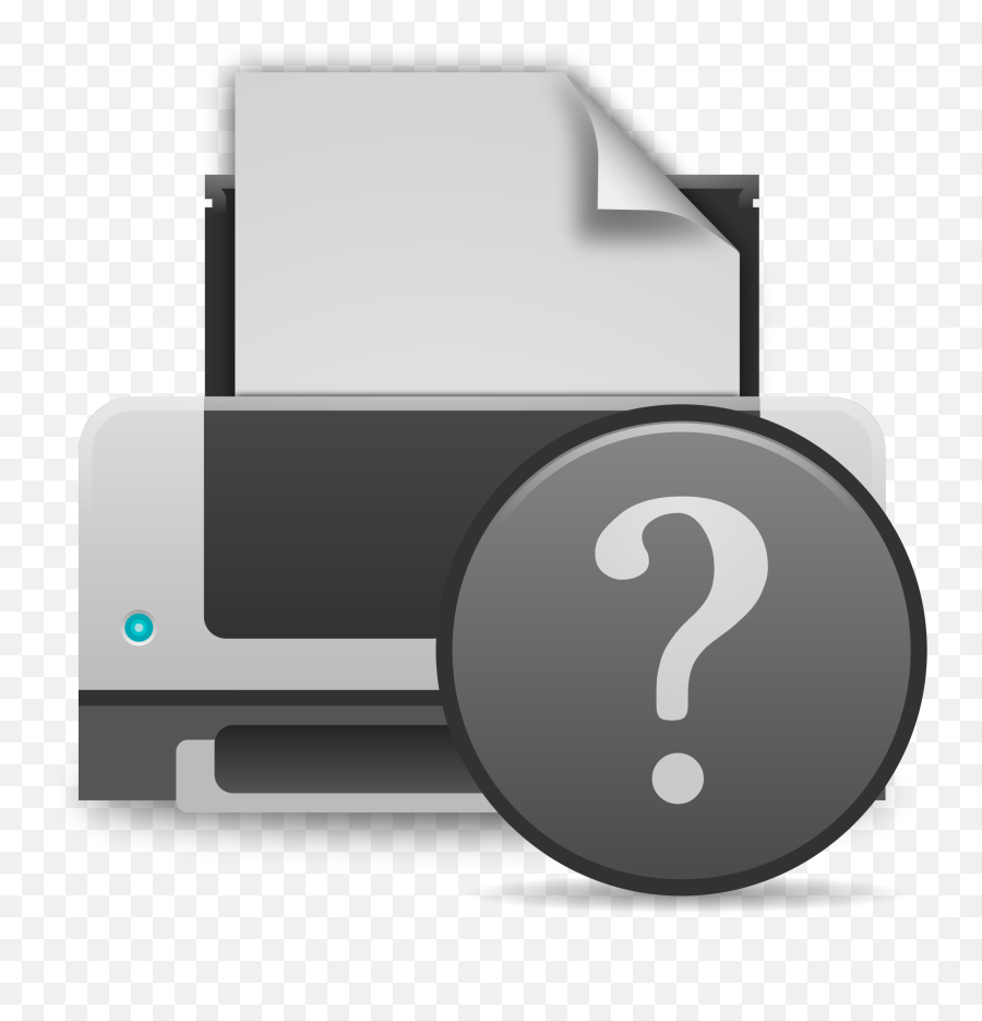Printer Question Icon - Openclipart Icon Png,Question Circle Icon