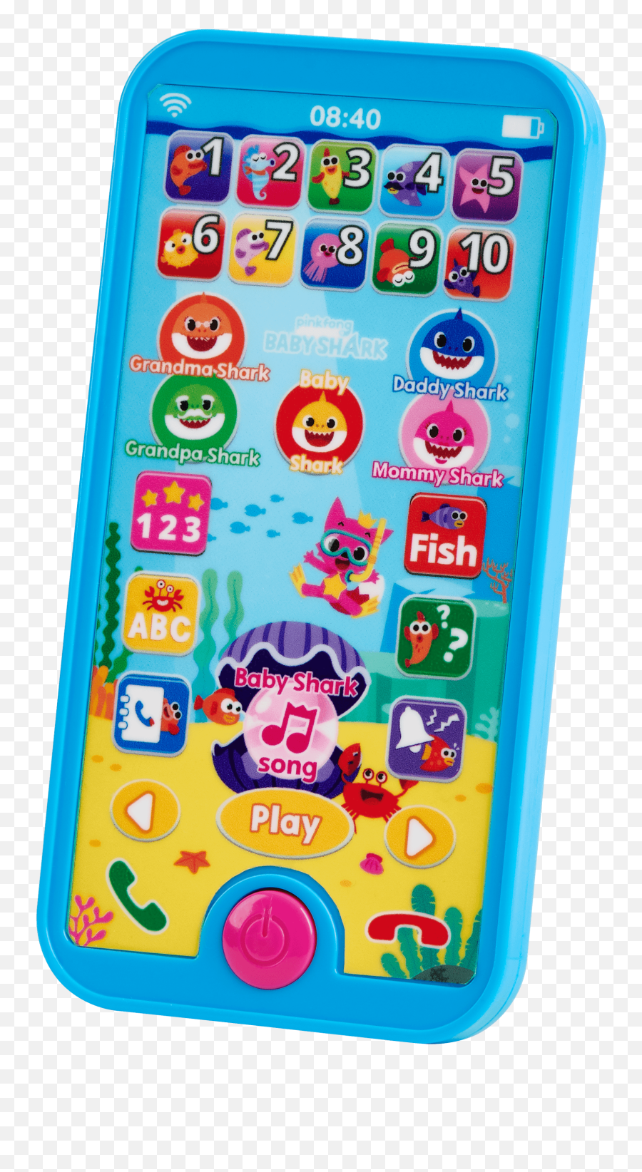 Pinkfong Baby Shark Smartphone - Educational Preschool Toy By Wowwee Baby Shark Phone Png,Zune Faint Battery Icon