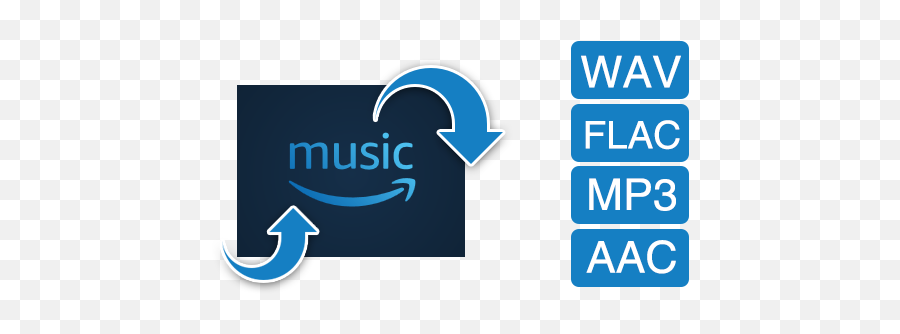 Amazon Music To Mp3 Aac Wav Flac - Graphic Design Png,Amazon Music Logo Transparent