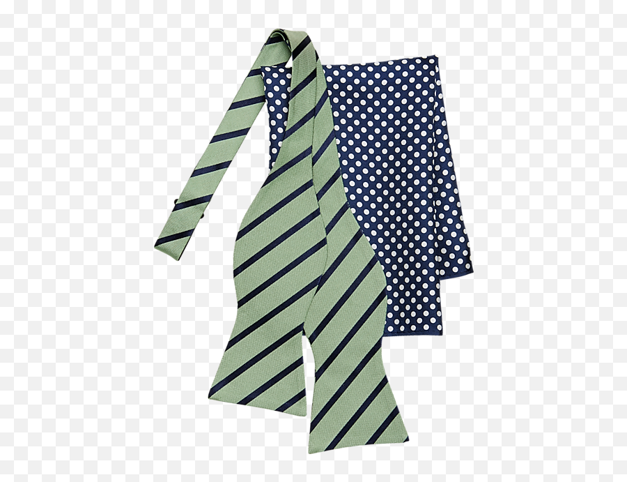 Tommy Hilfiger Green Stripe With Navy Dot Bow Tie U0026 Pocket - Mieczkowski Ed Png,Tommy Hilfiger Icon Collection