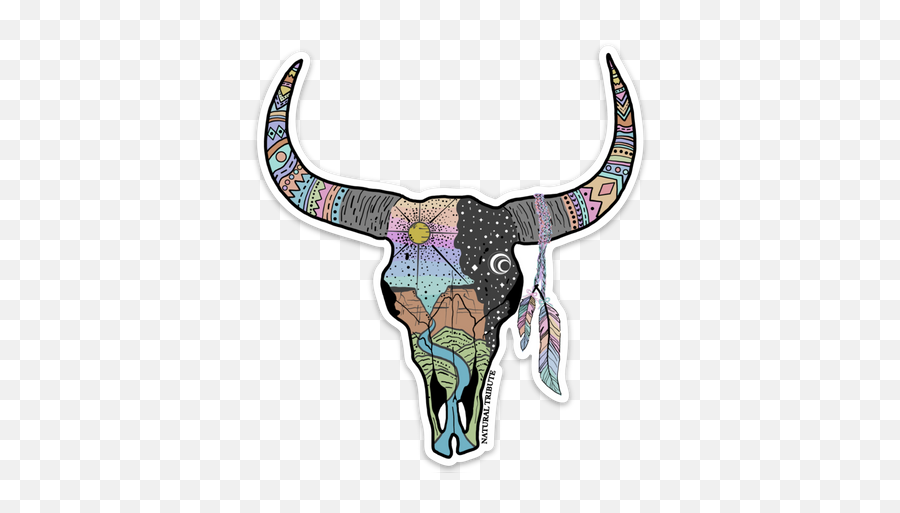 Stickers U2013 Natural Tribute - Texas Longhorn Png,Bull Skull Icon