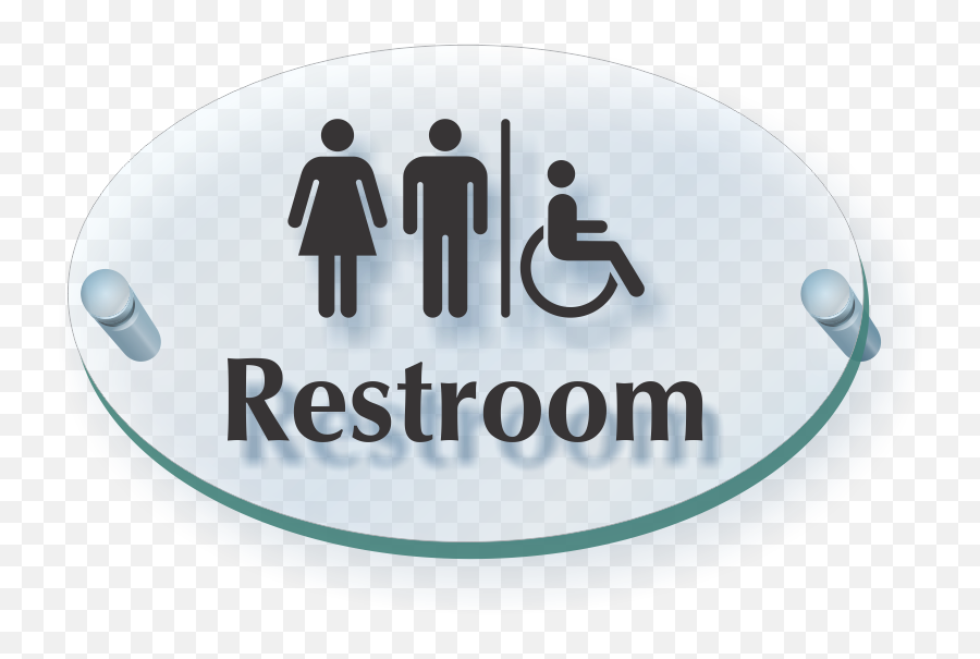 Men Women Handicap Symbol Restroom Clearboss Signs Sku Se - 7326 Rest Room Signage Ellow Png,Handicap Icon