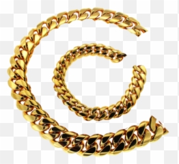 Gold Chain Psd - png
