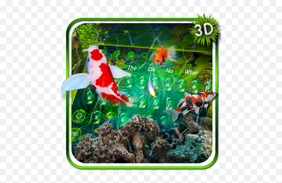 3d Lively Koi Fish Keyboard Theme Apk 10001008 - Download Artificial Aquarium Plant Png,Koi Fish Icon