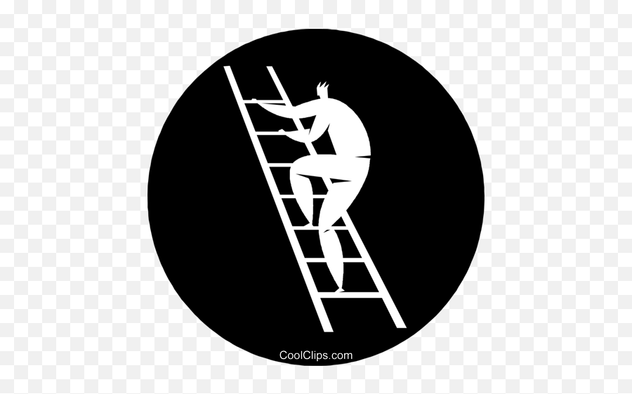 Download Person Climbing A Ladder Royalty Free Vector Clip - Sporty Png,Ladder Icon