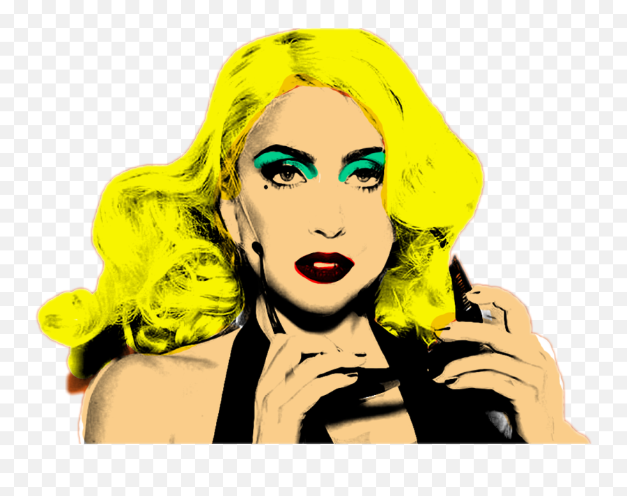 Download Hd Report Abuse - Lady Gaga Transparent Png Image Andy Warhol Pop Art,Lady Gaga Transparent