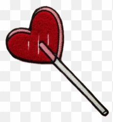 Patch Heart Sucker Red Aesthetic Cute - Red Aesthetic Stickers Png,Heart Pngs