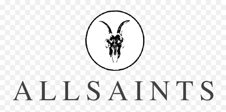 Allsaints Logo Evolution History And Meaning - Fashion All Saints Logo Png,Skull Logo Png