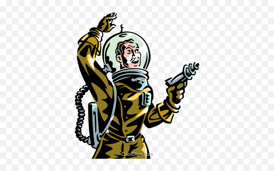 Astronaut With Ray Gun Science Fiction - Science Fiction Clipart Png,Ray Gun Png