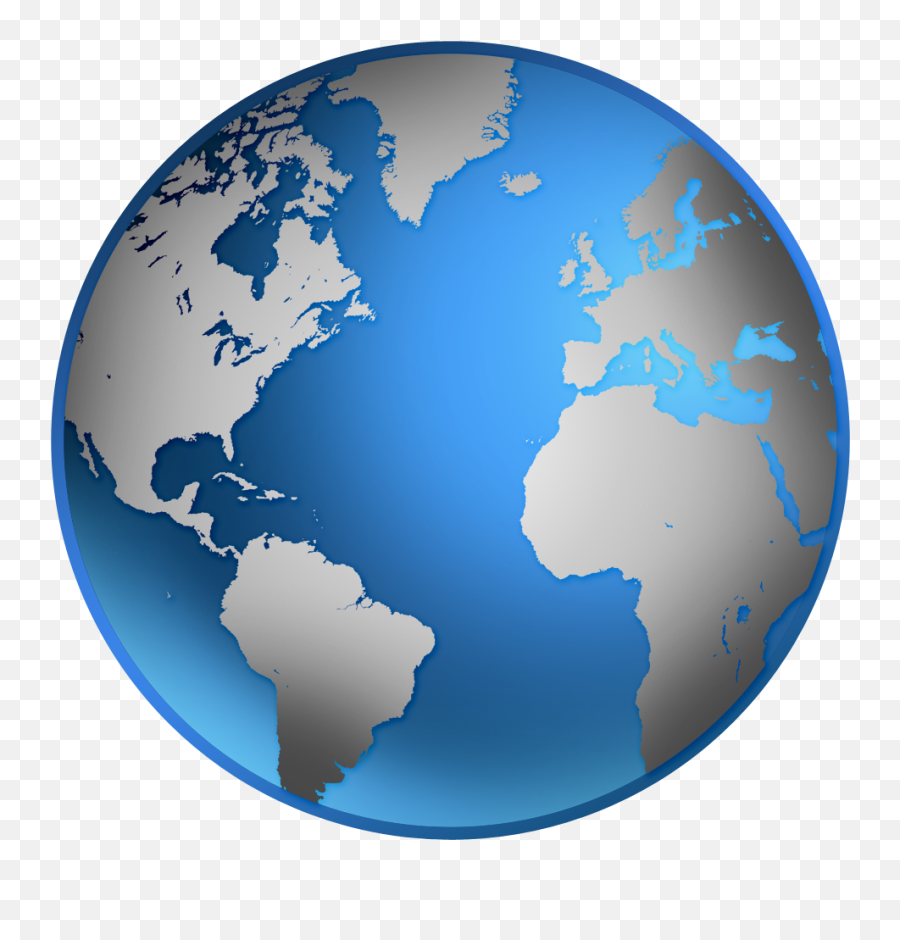 Globe Png - Globe Blue And Silver,Earth Transparent Background
